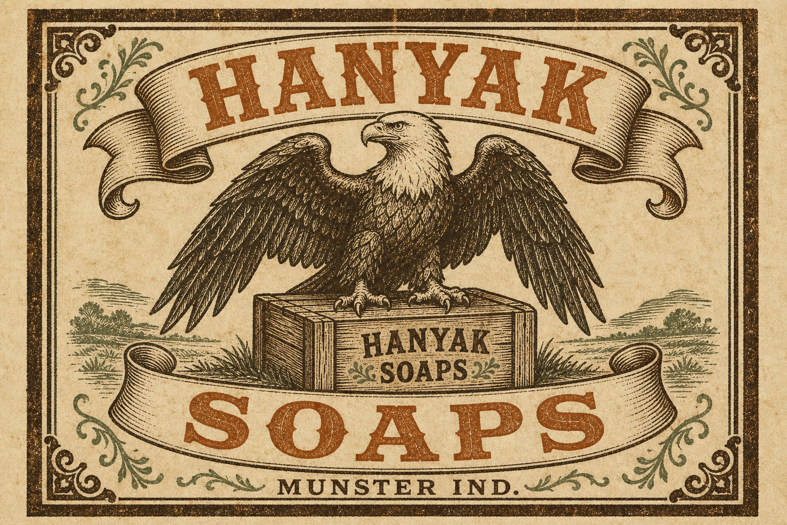 Hanyak Soaps crate label